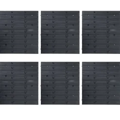 vidaXL 96tlg. Behälter-Set für Kleinteile mit Wandplatten Blau Schwarz