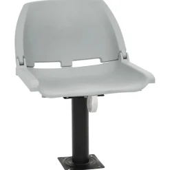 vidaXL 2-tlg. Bootssitz-Set Klappbar Kein Kissen Grau 48x51x41 cm