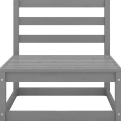 vidaXL 2-tlg. Garten-Lounge-Set mit Kissen Grau Kiefer Massivholz