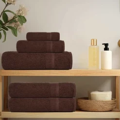 vidaXL 12-tlg. Handtuch-Set FROGN Braun 360 g/m²
