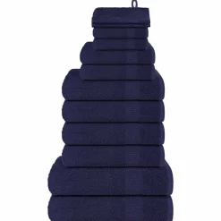 vidaXL 12-tlg. Handtuch-Set FROGN Marineblau 360 g/m²