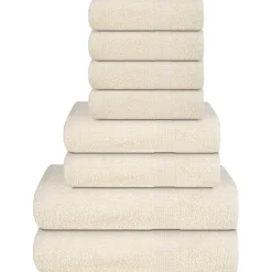vidaXL 8-tlg. Handtuch-Set FROGN Creme 360 g/m²