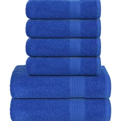 vidaXL 6-tlg. Handtuch-Set FROGN Blau 360 g/m²