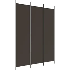vidaXL 3-tlg. Paravent Braun 150x200 cm Stoff