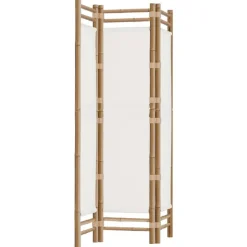 vidaXL 3-tlg. Paravent Faltbar 120 cm Bambus und Canvas