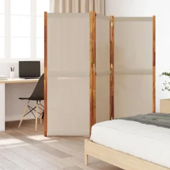 vidaXL 3-tlg. Paravent Taupe 210x180 cm