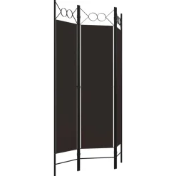 vidaXL 3-tlg. Raumteiler Braun 120 x 180 cm