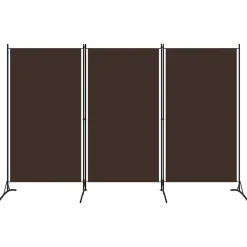 vidaXL 3-tlg. Raumteiler Braun 260x180 cm