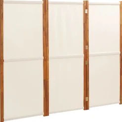 vidaXL 3-tlg. Raumteiler Cremeweiß 210x180 cm