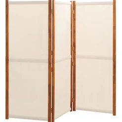 vidaXL 3-tlg. Raumteiler Cremeweiß 210x180 cm