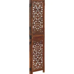 vidaXL 3-tlg. Raumteiler Handgeschnitzt Braun 120×165 cm Mangoholz