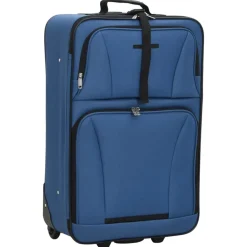vidaXL 5-tlg. Reisekoffer-Set Blau Stoff