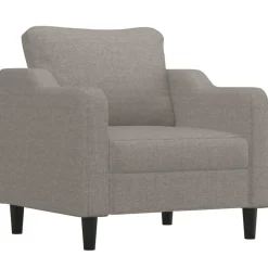 vidaXL 4-tlg. Sofagarnitur mit Kissen Taupe Stoff