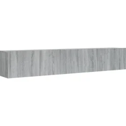 vidaXL 2-tlg. TV-Schrank-Set Grau Sonoma Holzwerkstoff