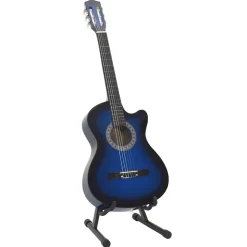 vidaXL 12.-tlg. Westerngitarre Set mit 6 Saiten Blau-Schattiert 38"