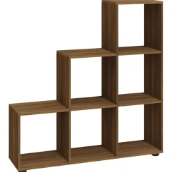 vidaXL Treppenregal Braun Eichen-Optik 107 cm Holzwerkstoff