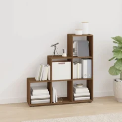 vidaXL Treppenregal Braun Eichen-Optik 107 cm Holzwerkstoff