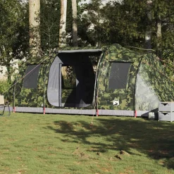 vidaXL Tunnelzelt 4 Personen Camouflage Wasserdicht