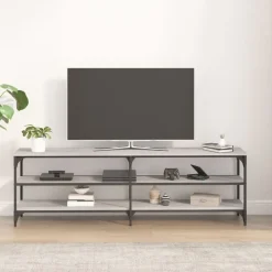 vidaXL TV-Schrank Grau Sonoma 160x30x50 cm Holzwerkstoff