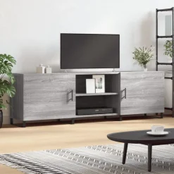vidaXL TV-Schrank Grau Sonoma 150x30x50 cm Holzwerkstoff