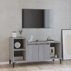 vidaXL TV-Schrank Grau Sonoma 100x35x55 cm Holzwerkstoff