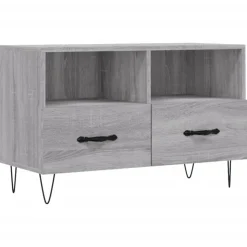 vidaXL TV-Schrank Grau Sonoma 80x36x50 cm Holzwerkstoff
