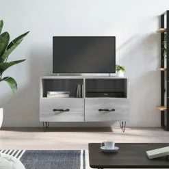 vidaXL TV-Schrank Grau Sonoma 80x36x50 cm Holzwerkstoff