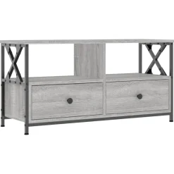 vidaXL TV-Schrank Grau Sonoma 90x33x45 cm Holzwerkstoff & Eisen