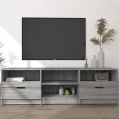 vidaXL TV-Schrank Grau Sonoma 150x33,5x45 cm Holzwerkstoff