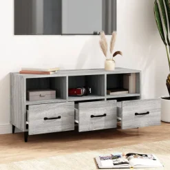 vidaXL TV-Schrank Grau Sonoma 102x35x50 cm Holzwerkstoff