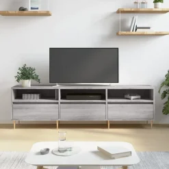 vidaXL TV-Schrank Grau Sonoma 150x30x44,5 cm Holzwerkstoff