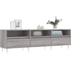 vidaXL TV-Schrank Grau Sonoma 150x30x44,5 cm Holzwerkstoff