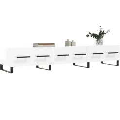 vidaXL TV-Schrank Hochglanz-Weiß 150x36x30 cm Holzwerkstoff