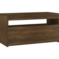 vidaXL TV-Schrank mit LED-Leuchten Braun Eichen-Optik 75x35x40 cm