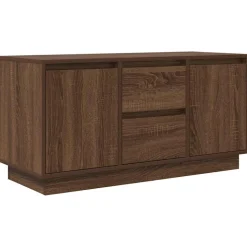 vidaXL TV-Schrank mit LED-Leuchten Braun Eichen-Optik 100x41x50 cm