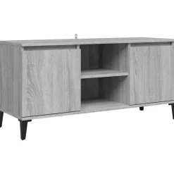 vidaXL TV-Schrank mit Metallbeinen Grau Sonoma 103,5x35x50 cm