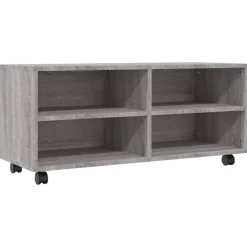 vidaXL TV-Schrank mit Rollen Grau Sonoma 90x35x35 cm Holzwerkstoff