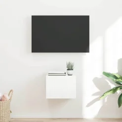 vidaXL TV-Wandschrank Glänzend Weiß 39 x 31 x 29,5 cm Holzwerkstoff