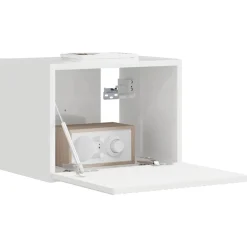 vidaXL TV-Wandschrank Glänzend Weiß 39 x 31 x 29,5 cm Holzwerkstoff