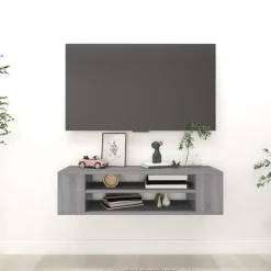 vidaXL TV-Wandschrank Grau Sonoma 100x30x26,5 cm Holzwerkstoff