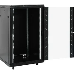 vidaXL 18U Netzwerkschrank 19" IP20 Schwarz 60x60x100 cm