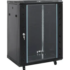 vidaXL 15U Netzwerkschrank 19" IP20 Schwarz 60x45x86 cm