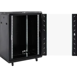 vidaXL 15U Netzwerkschrank 19" IP20 Schwarz 60x45x86 cm