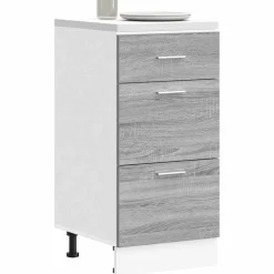vidaXL Unterschrank Lyon Grau Sonoma 40x46x81,5 cm Holzwerkstoff