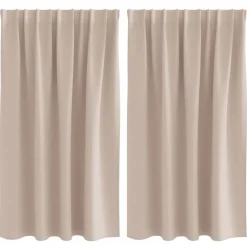 vidaXL Verdunkelungs-Vorhänge mit Ringen 2 pcs Taupe 140 x 140 cm