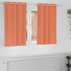 vidaXL Verdunkelungs-Vorhänge mit Ringen 2 pcs Terrakotta 140 x 140 cm