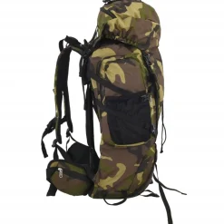 vidaXL Wanderrucksack Grün Tarnfarben 60 L Oxford-Gewebe