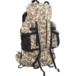 vidaXL Wanderrucksack Kamelbraun Tarnfarben 60 L Oxford-Gewebe