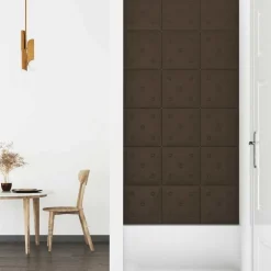 vidaXL Wandkopfteilen 12 pcs Braun 30 x 30 cm Kunstleder