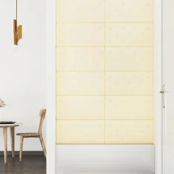 vidaXL Wandkopfteilen 12 pcs Creme 60 x 30 cm Kunstleder